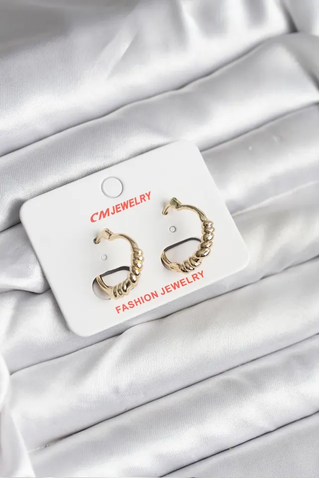 14K Gold Renk Kaplama CM Kadın Küpe