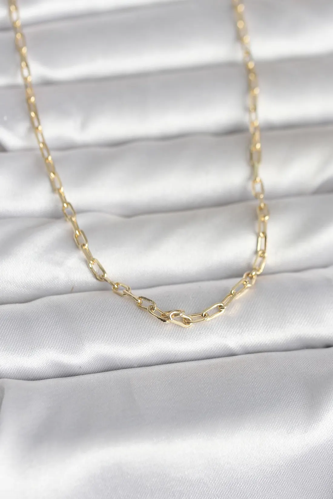 CM 14K Gold Renk Ataç Zincir Model 50 cm Kadın Kolye