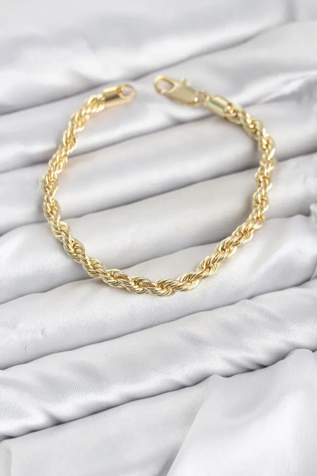 CM Burgu Model Gold Renk Pirinç Kadın Bileklik